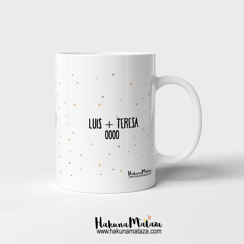 Taza personalizada Navidad - Me gané la lotería contigo