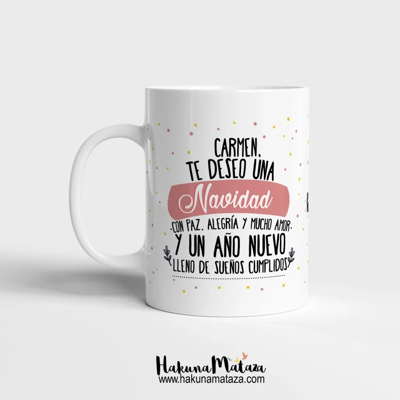 Taza personalizada Navidad - Te deseo una Navidad mágica | Hakuna Mataza