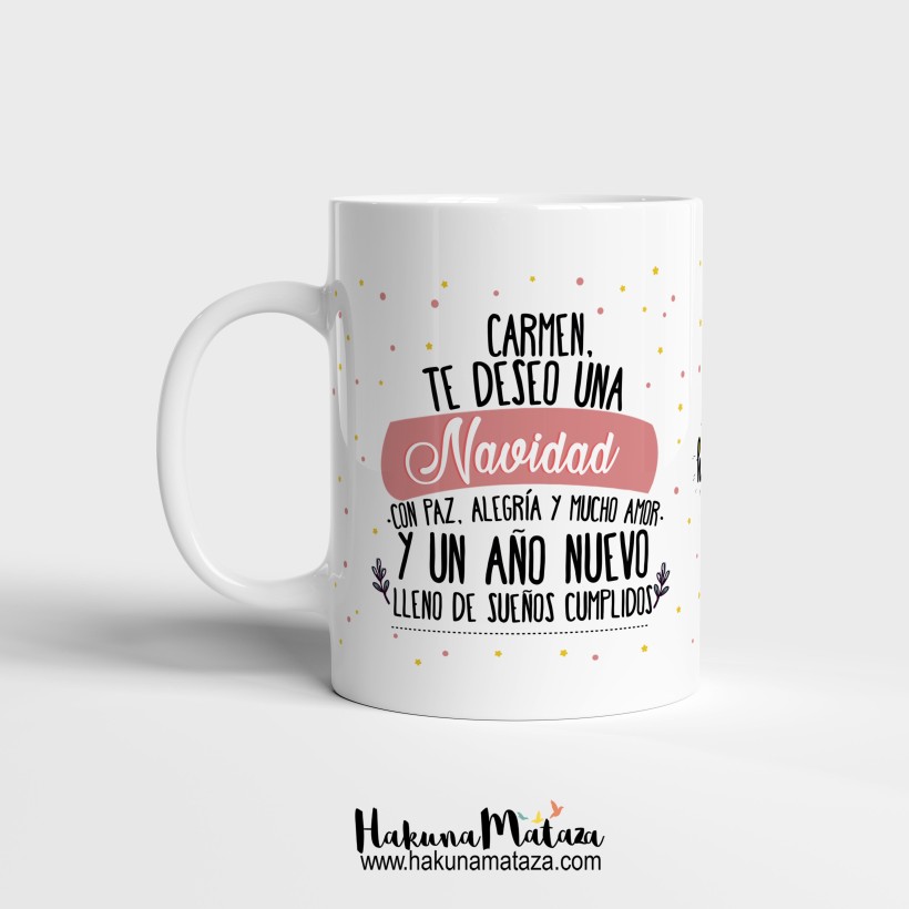 Taza personalizada Navidad - Te deseo una Navidad