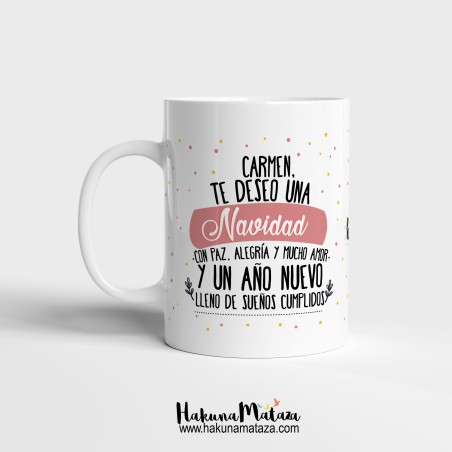 Taza personalizada Navidad - Te deseo una Navidad
