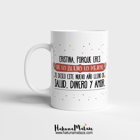 Taza personalizada Navidad - De lo bueno, lo mejor