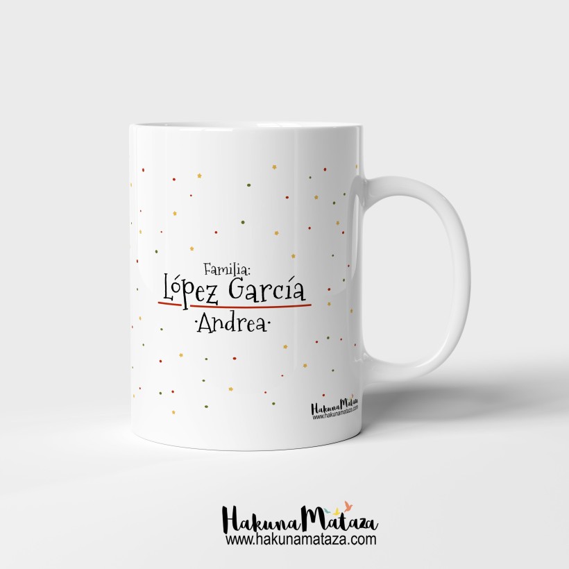 Taza personalizada Navidad - Árbol Navidad de palabras bonitas 2