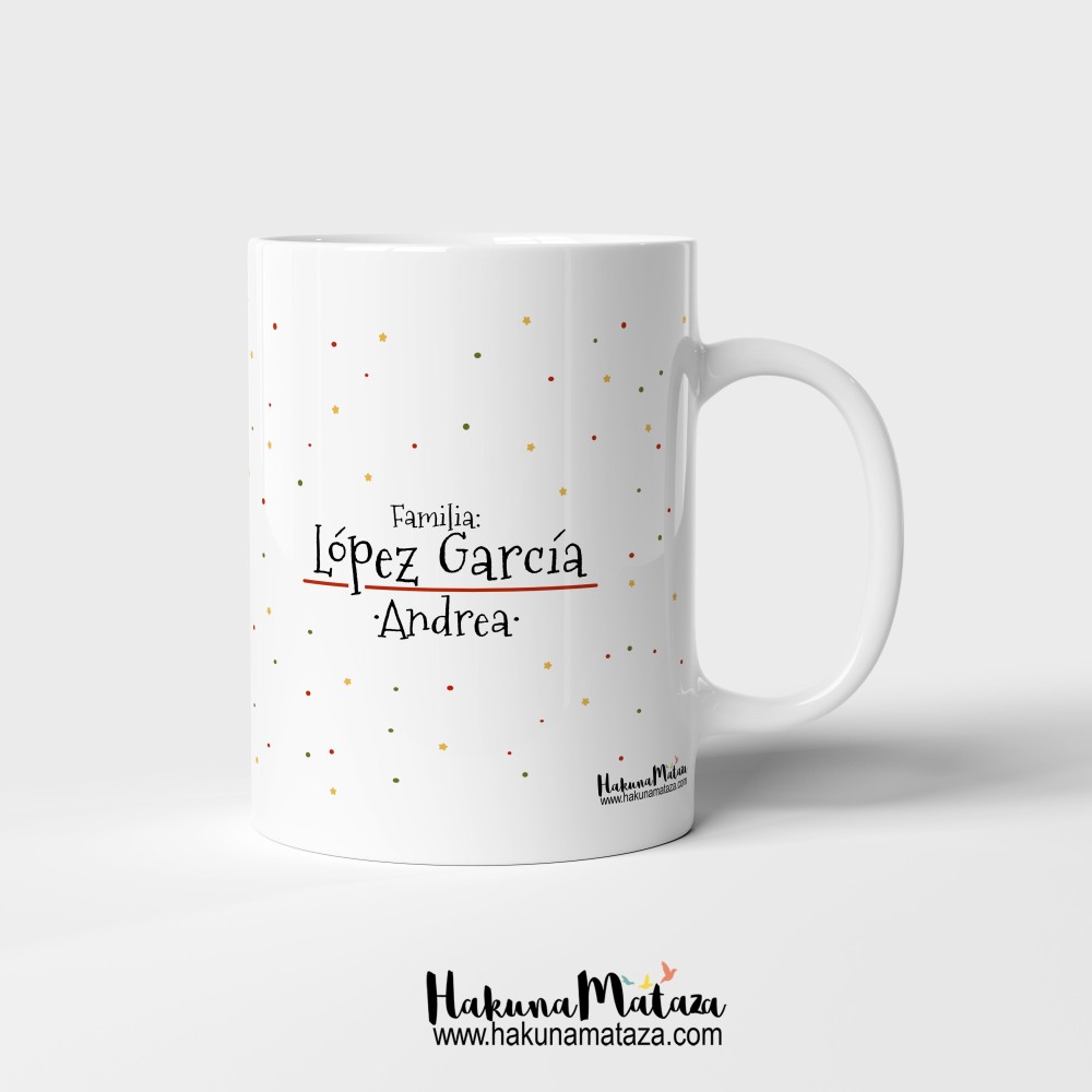 Taza personalizada Navidad - Árbol Navidad de palabras bonitas