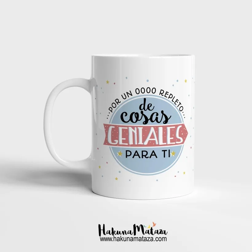 Taza personalizada Navidad - Por un año genial para ti | Hakuna Mataza