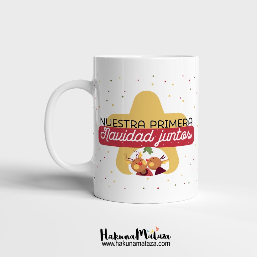 Taza personalizada Navidad - Nuestra primera Navidad juntos