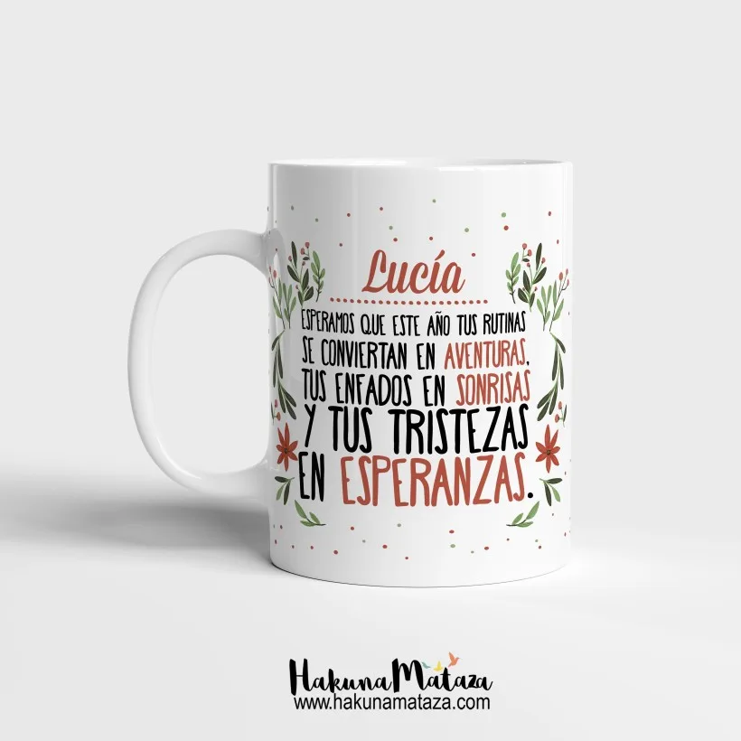 Taza personalizada Navidad - Que este año te llene de magia | Hakuna Mataza