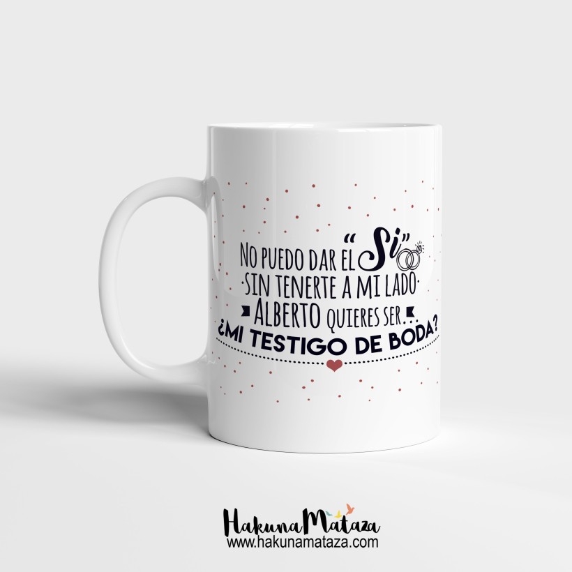 Taza personalizada - ¿Quieres ser mi testigo de boda?