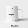 Detalle del diseño de la constelación de Tauro en la taza