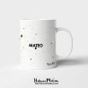 Detalle de la ilustración de la constelación de estrellas de Géminis en la taza