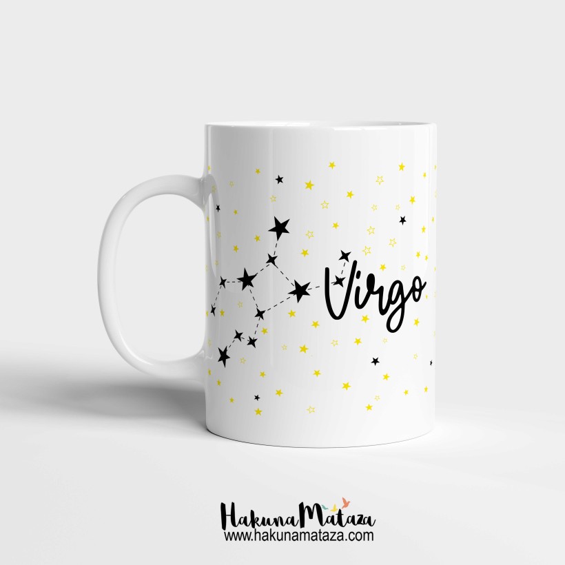 Taza del zodiaco para Virgo - Constelación de Virgo.