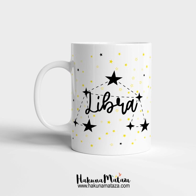 Taza del horóscopo Libra con la constelación