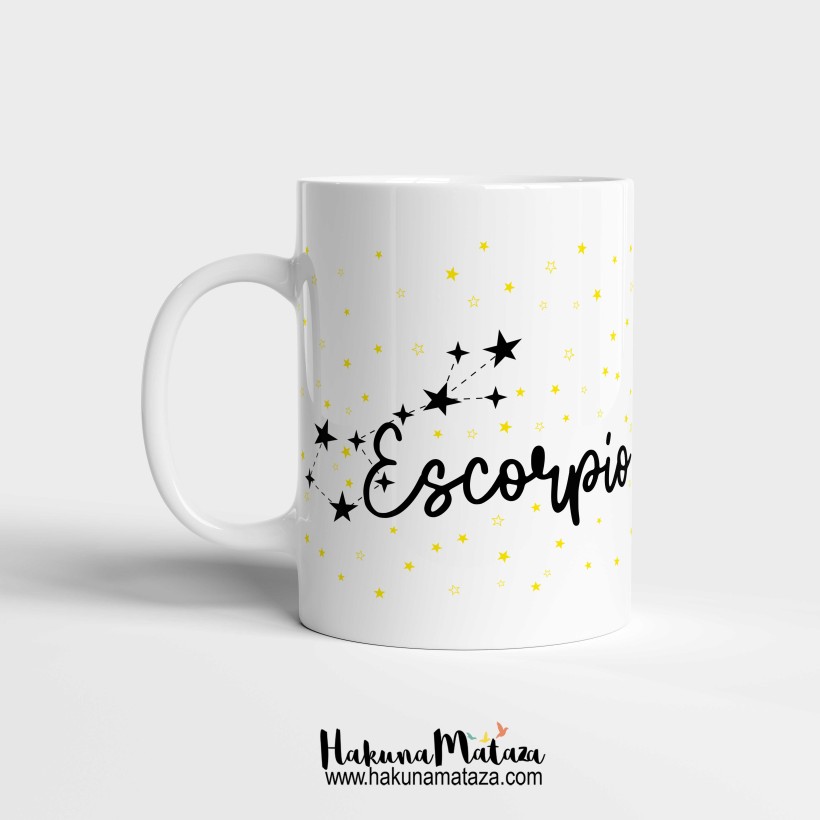 Taza horóscopo Escorpio con su constelación
