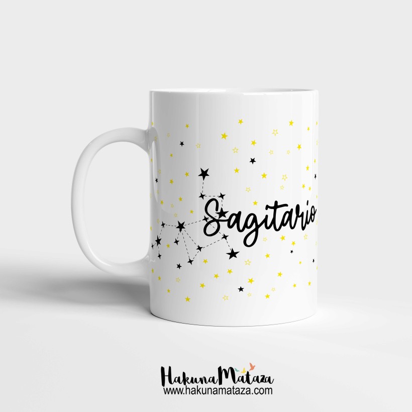 Taza con la constelación de Sagitario