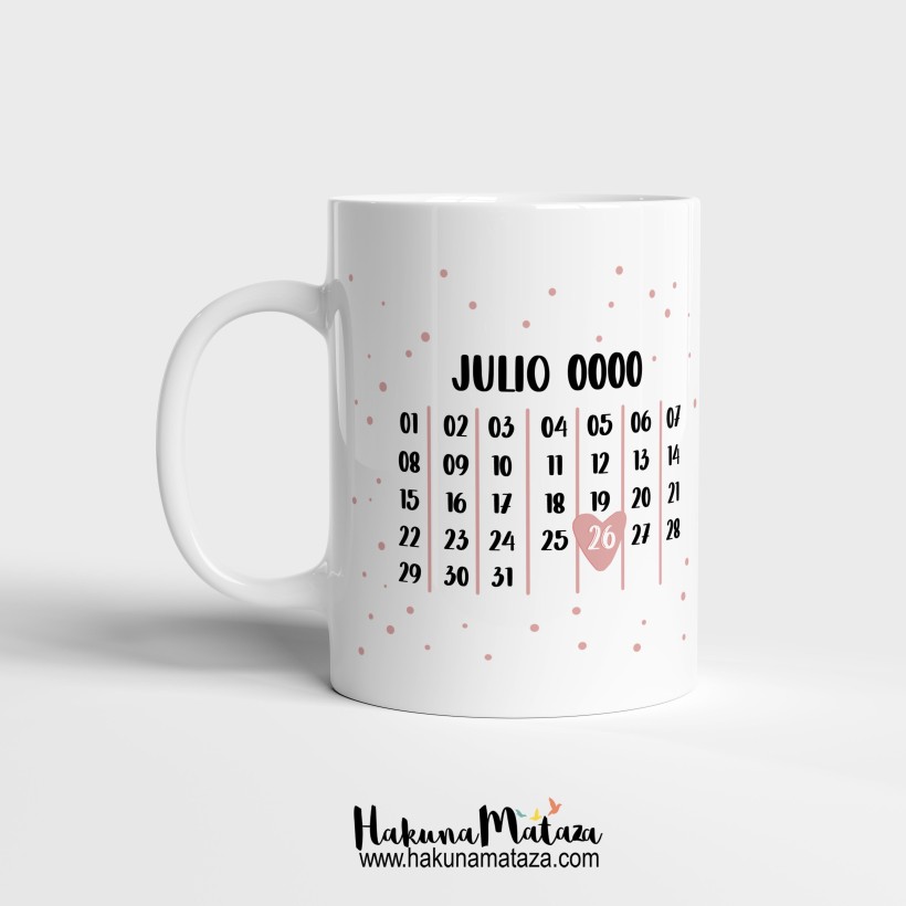 Taza Fecha Especial Personalizada