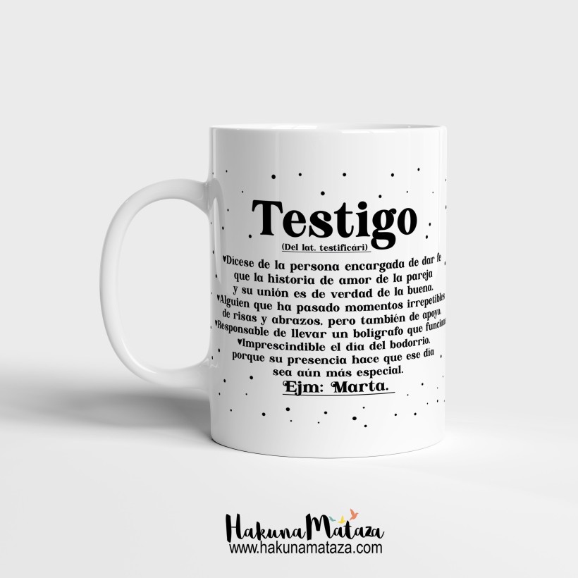 Taza personalizada con foto- Testigo