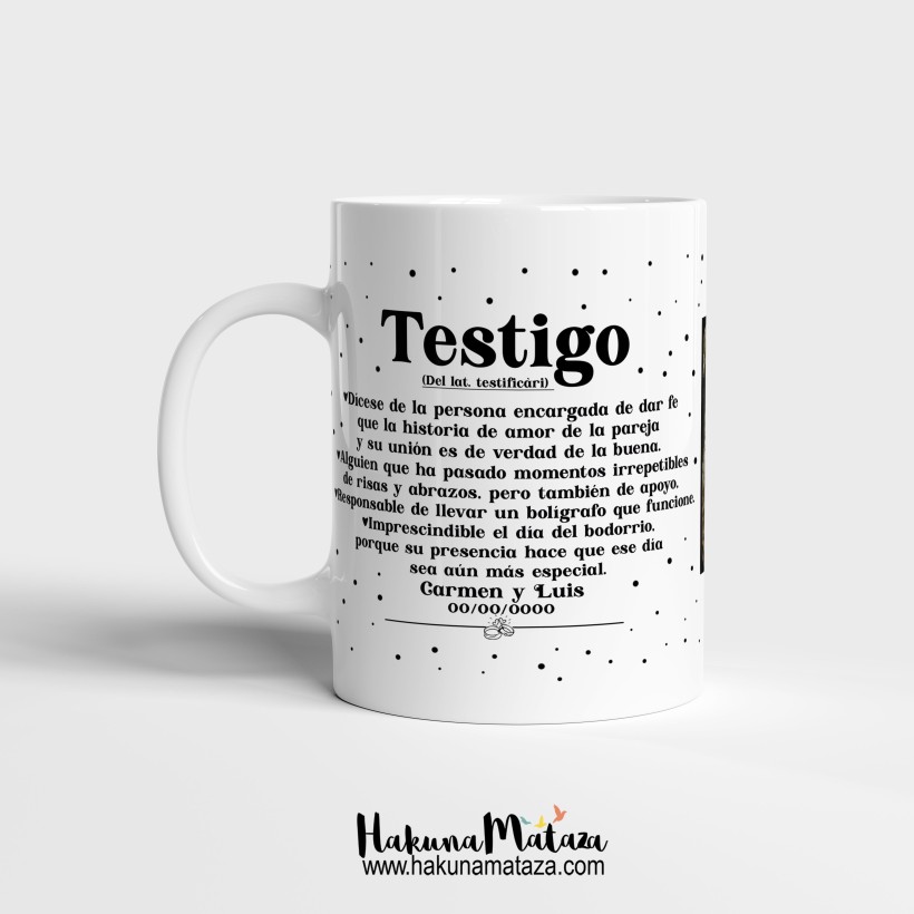 Taza personalizada con foto- Testigo