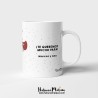 Detalle de la frase en la taza: "Super Papá, Super Esposo, Super Cansado"