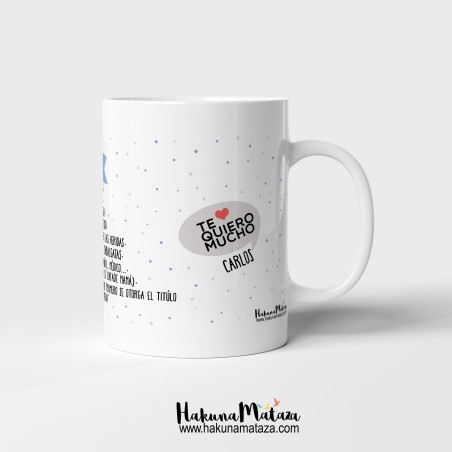 Taza personalizada - Te quiero mucho Papá