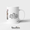 Taza personalizada con foto comunión - Azul