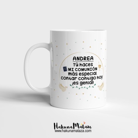 Taza personalizada comunión - Contar contigo ¡es genial! Taza personalizada comunión - Contar contigo ¡es genial!