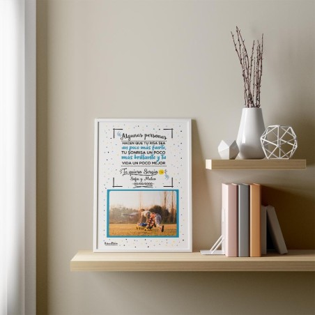 Lámina con foto - Algunas personas (azul) Lámina con foto - Algunas personas (azul)