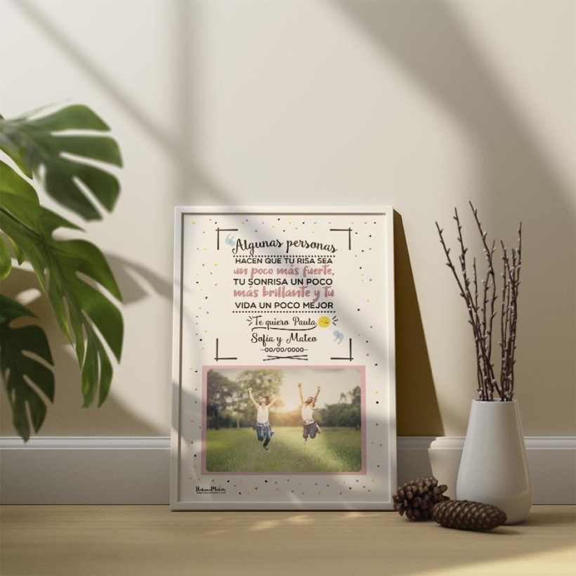 Lámina personalizada con foto - Personas especiales Lámina personalizada con foto - Personas especiales