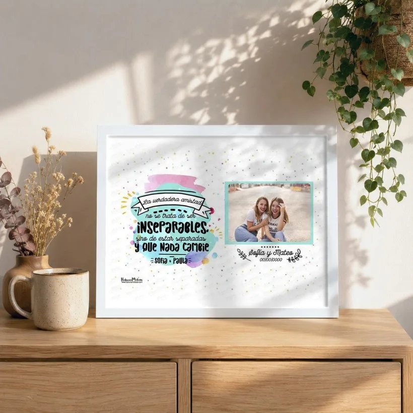 Lámina personalizada con foto - La verdadera amistad