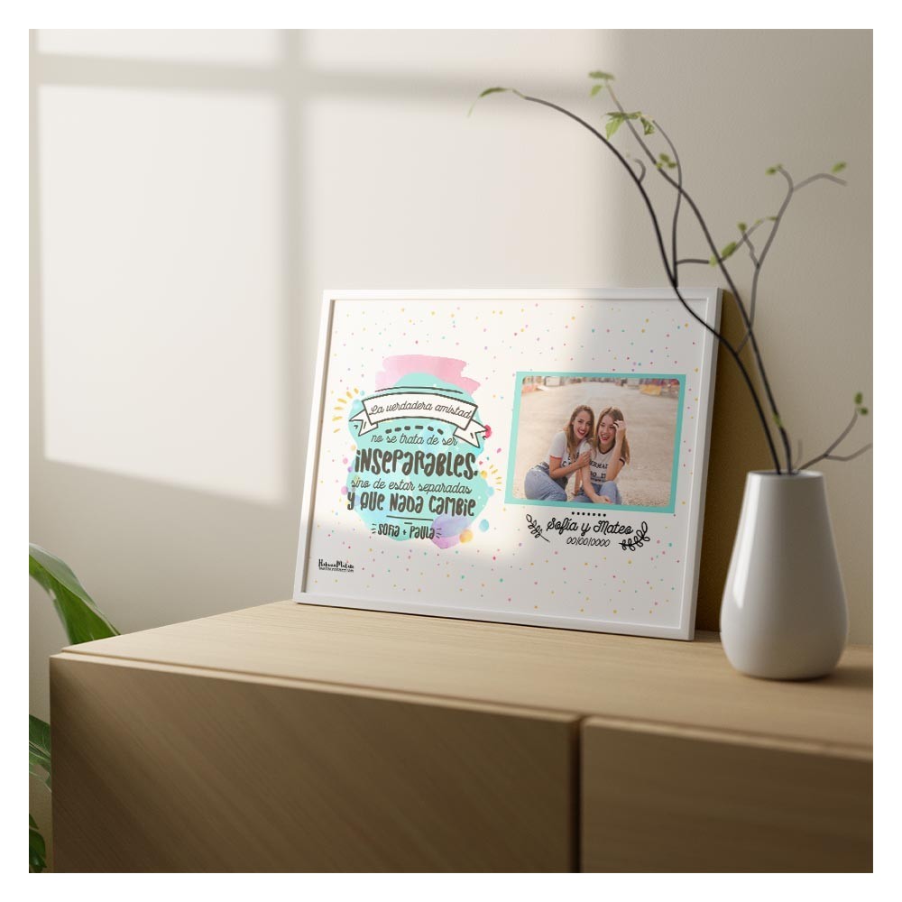 Lámina personalizada con foto - La verdadera amistad