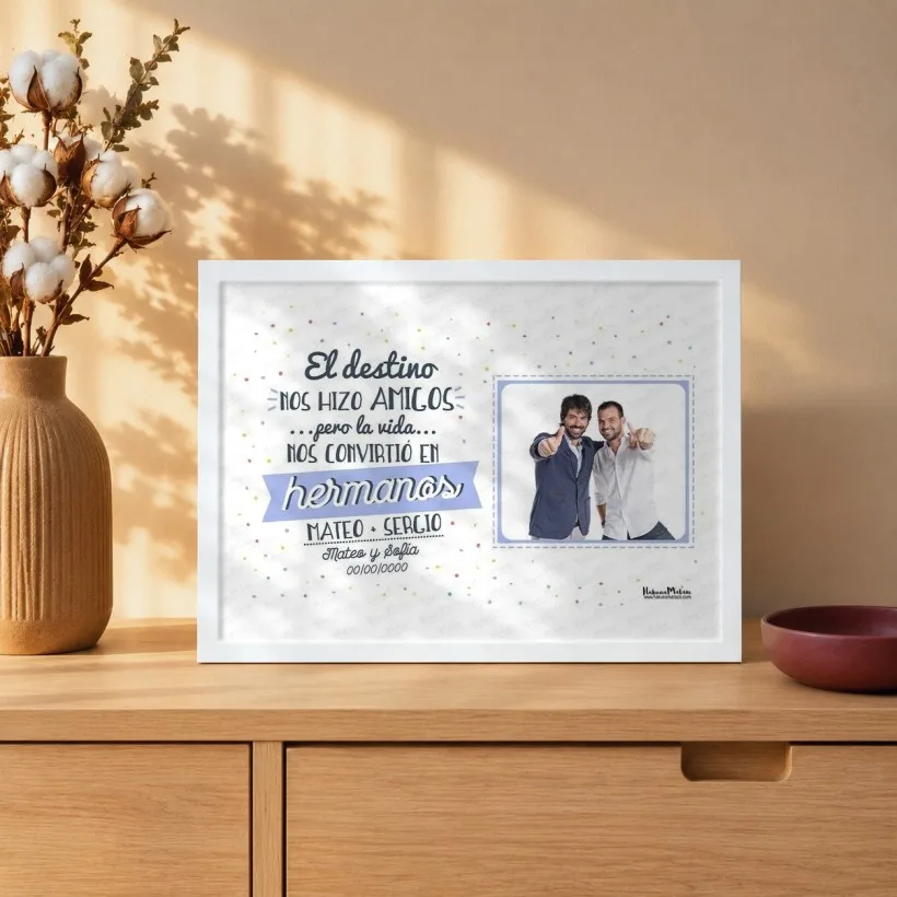 Lámina personalizada con foto - El destino nos hizo amigos