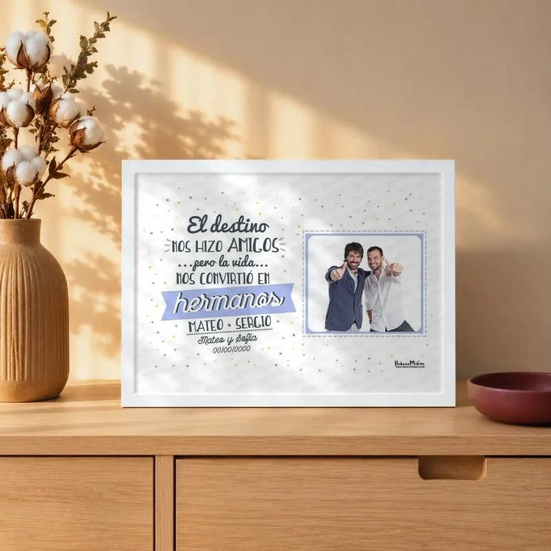 Lámina personalizada con foto - El destino nos hizo amigos