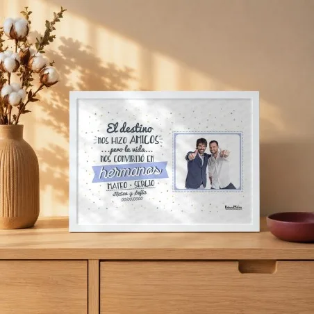Lámina personalizada con foto - El destino nos hizo amigos