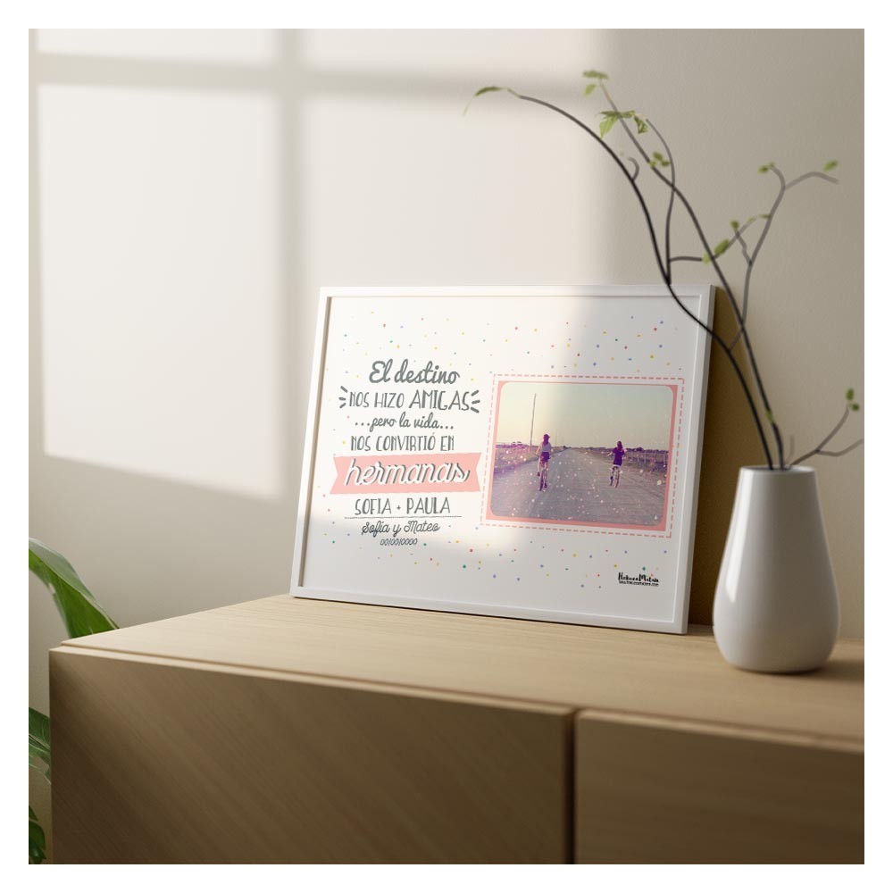Lámina personalizada con foto - Un destino que nos unió