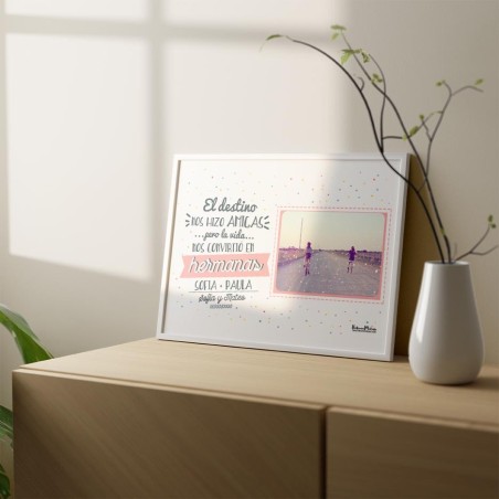 Lámina personalizada con foto - Un destino que nos unió