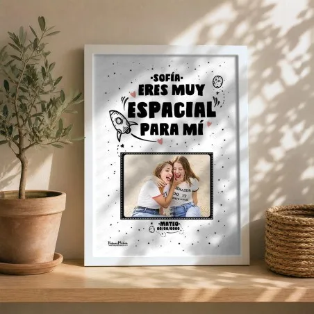 Lámina personalizada con foto - Eres muy espacial para mí