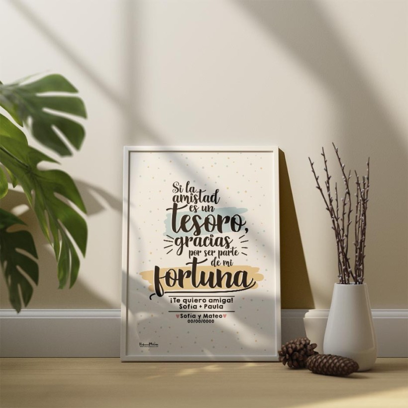 Lámina personalizada - Si la amistad es un tesoro