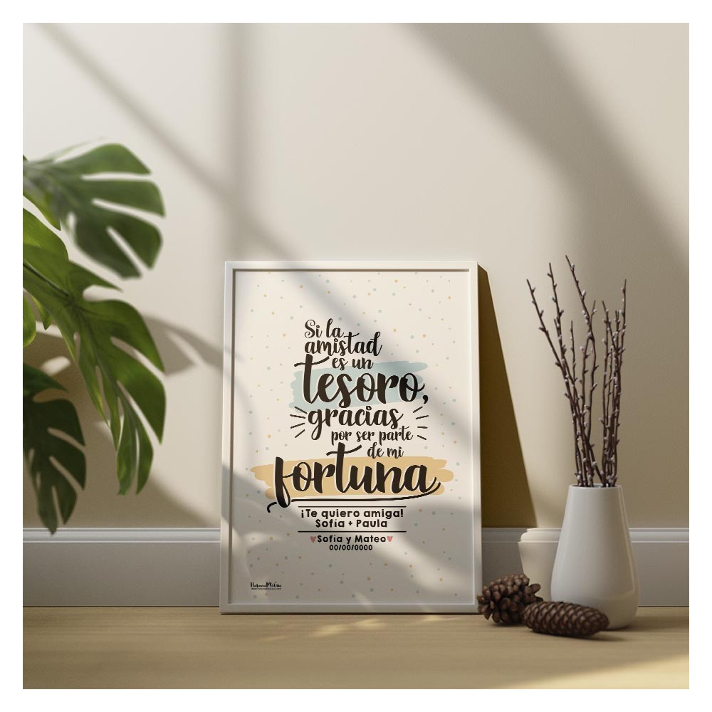 Lámina personalizada - Si la amistad es un tesoro