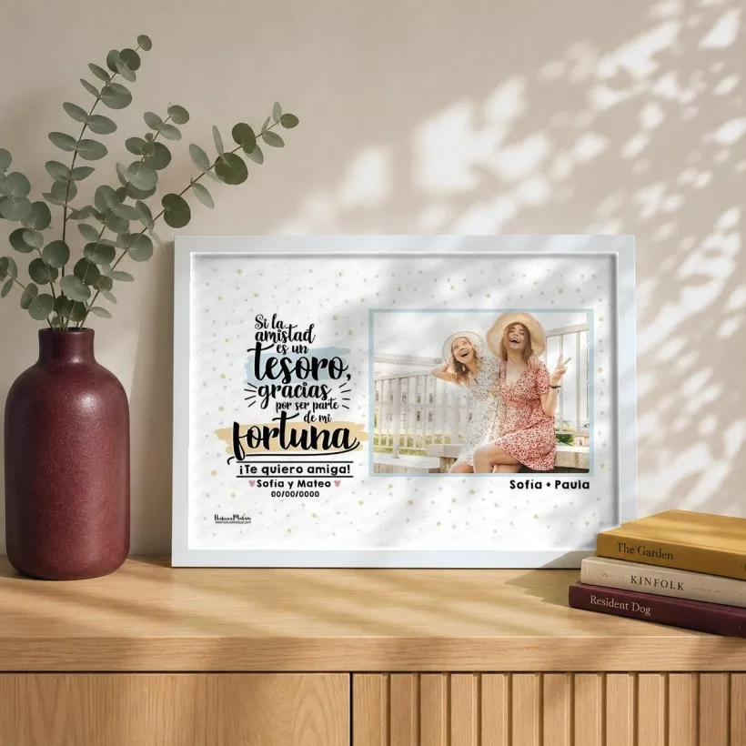 Lámina personalizada con foto - Si la amistad es un tesoro