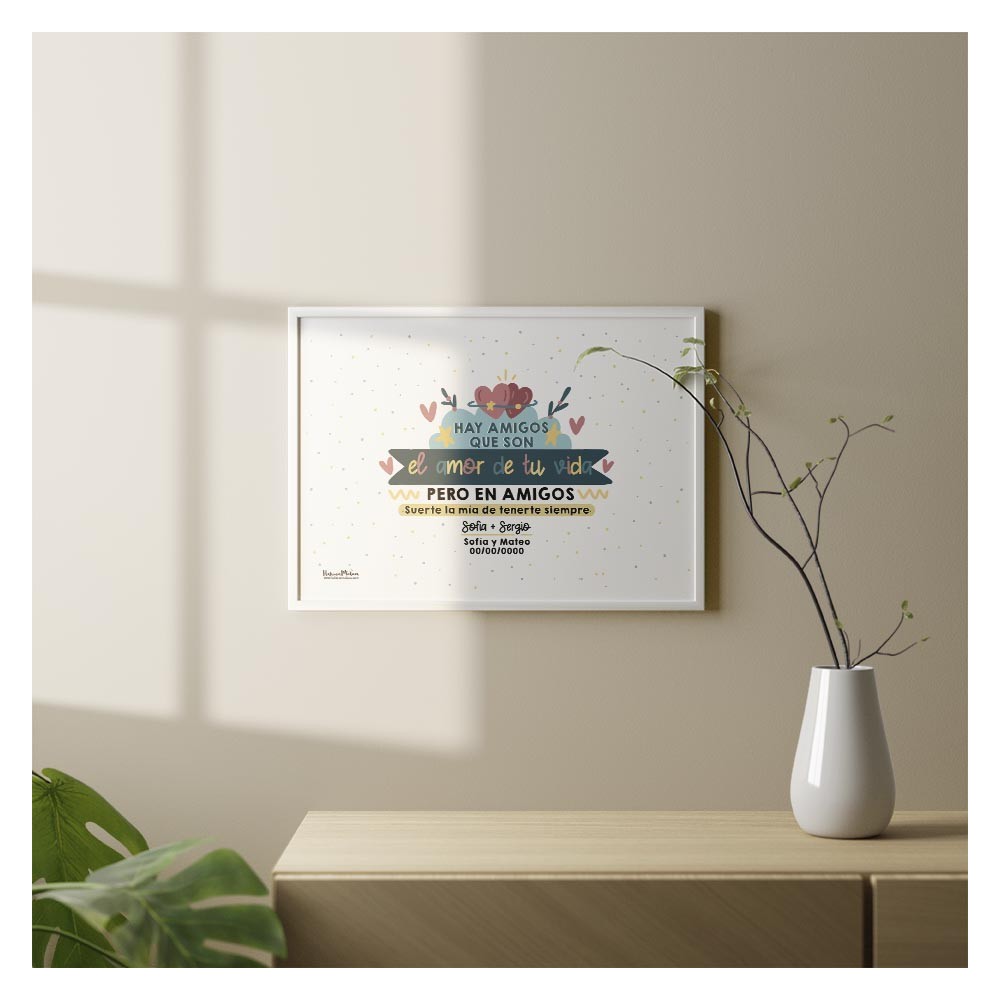 Esta lámina llenará de amor y amistad cualquier habitación.