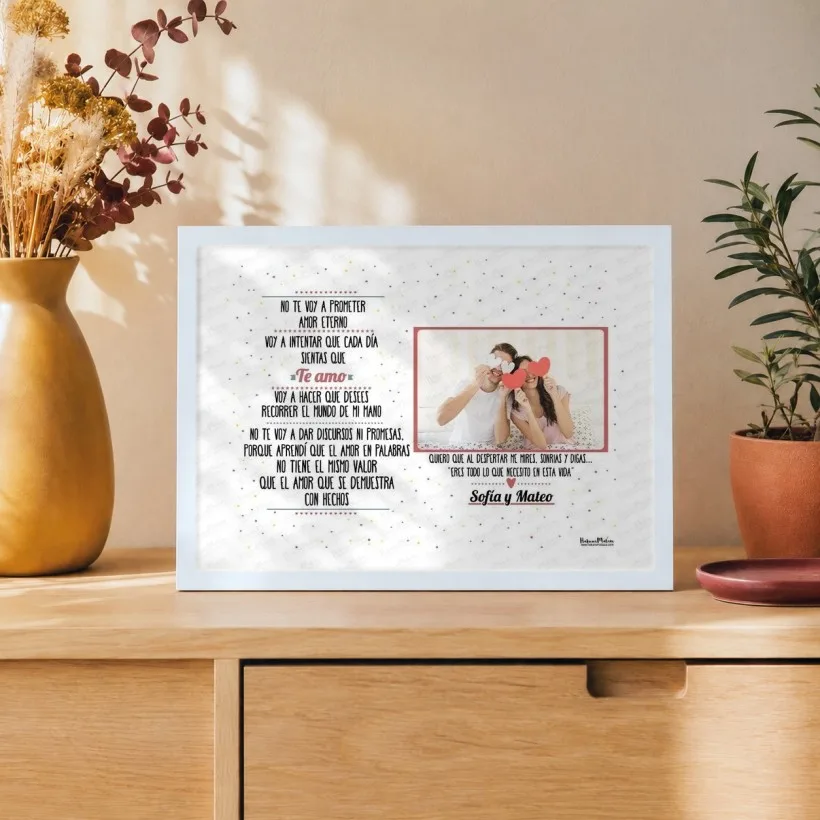 Lámina personalizada con foto - No te voy a prometer | Hakuna Mataza
