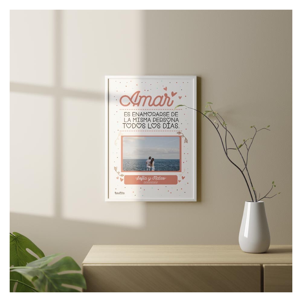 Lámina personalizada con foto - Amar es