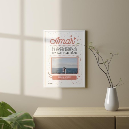 Lámina personalizada con foto - Amar es