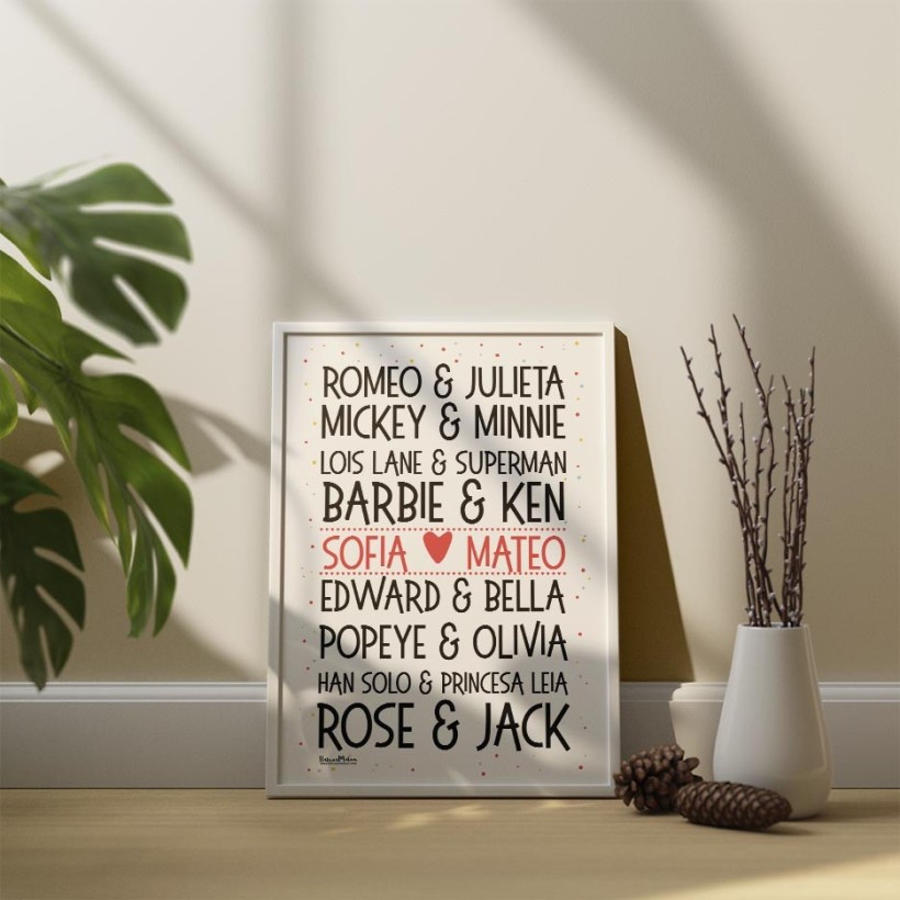 Lámina personalizada - Nuestro amor es de película