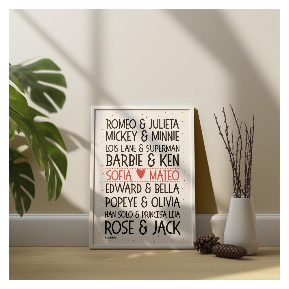 Lámina personalizada - Nuestro amor es de película