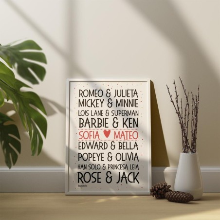 Lámina personalizada - Nuestro amor es de película Lámina personalizada - Nuestro amor es de película