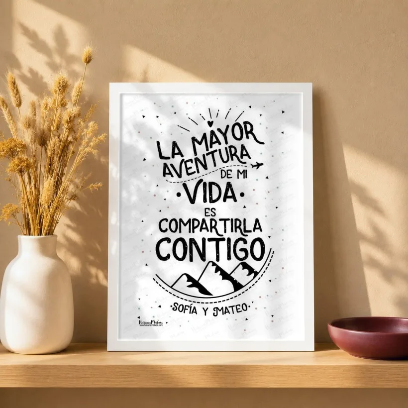 Lámina personalizada - La mayor aventura de mi vida | Hakuna Mataza