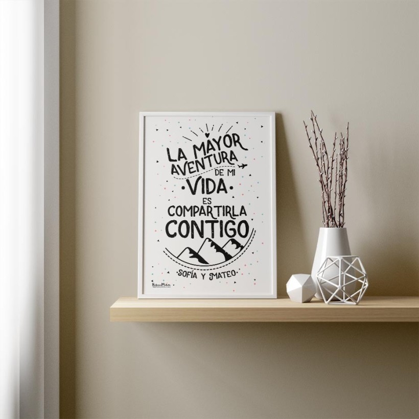 Lámina personalizada - La mayor aventura de mi vida Lámina personalizada - La mayor aventura de mi vida