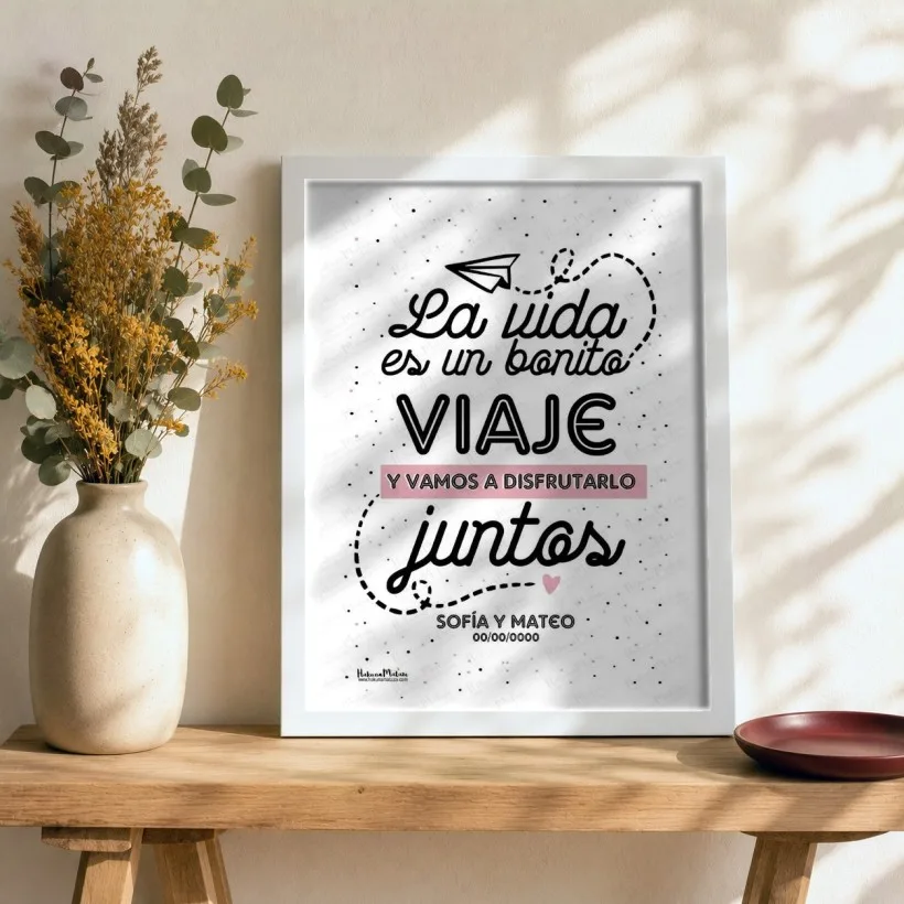 Lámina personalizada - La vida es un bonito viaje | Hakuna Mataza