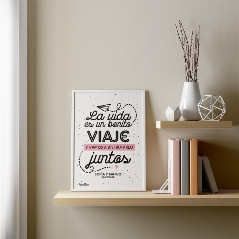 Lámina personalizada - La vida es un bonito viaje Lámina personalizada - La vida es un bonito viaje