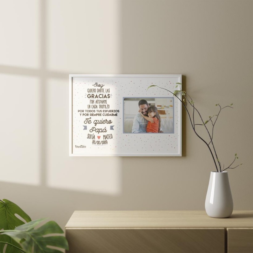 Lámina personalizada con foto "Gracias por estar siempre a mi lado". 2