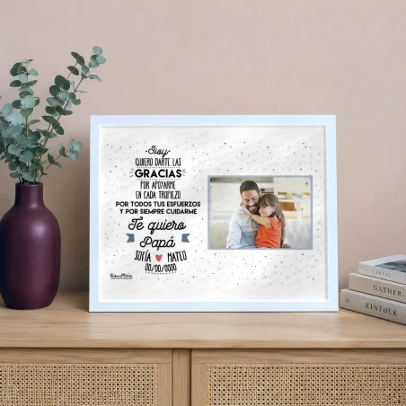 Lámina personalizada con foto - Te quiero papá | Hakuna Mataza